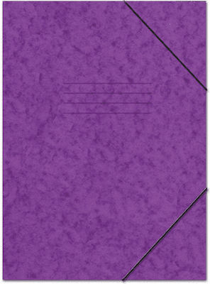 +Efo Folder Prespan with Rubber Band and Ears for Paper A4 Purple