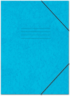 +Efo Folder Prespan with Rubber Band and Ears for Paper A4 Light Blue