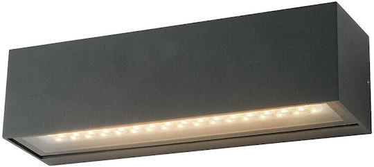 VK Lighting Стенно Външно Осветително Тяло LED IP54 с Топло бяло Светлина Двоен лъч 23x6.5x6.5εκ.