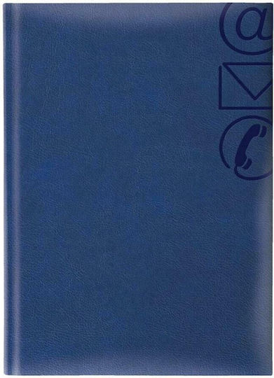 THeofylaktos Phone Directory with Greek Alphabet Blue 11x16.5cm