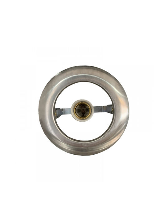 DIL Round Recessed Spot with Socket E27 Gray 10x10cm. 1pcs