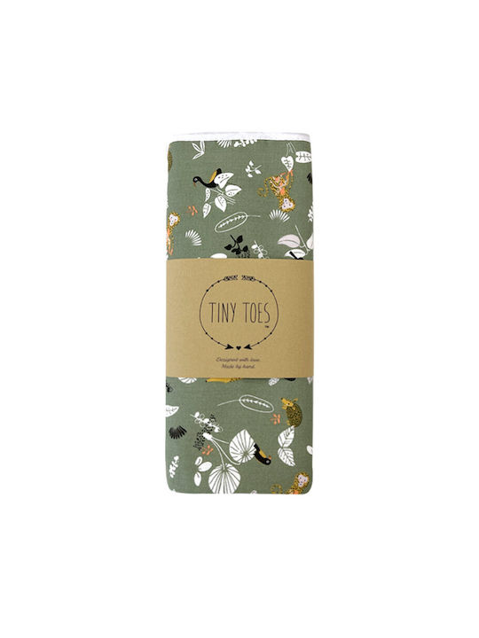 Tiny Toes Jungle Αδιαβροχοποιημένο Σελτεδάκι Jungle Green 40x60εκ.