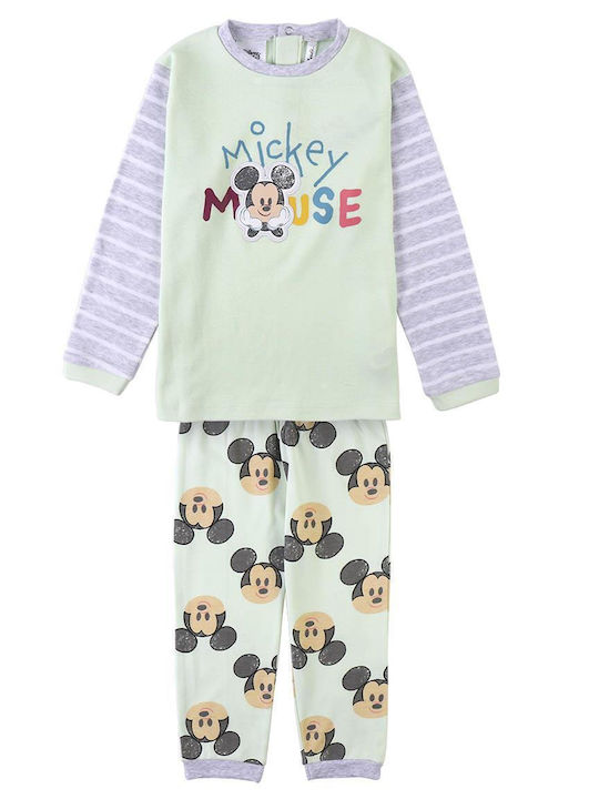 Cerda Kids' Pajamas Winter Green Mickey Mouse