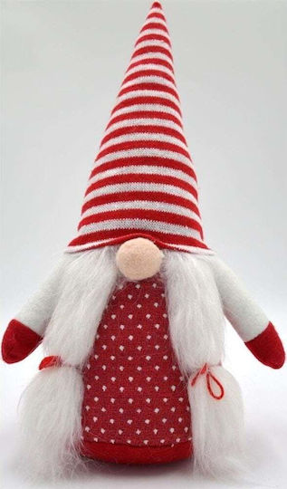 Saska Garden Weihnachtliche Kunststoff Figur Zwerge Beige Höhe 35cm