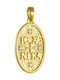 14k Gold Oval Constantinato Charm