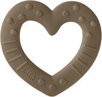 Bibs Bitie Heart Teething Ring made of Silicone for 2 m+ Dark Oak 1pcs