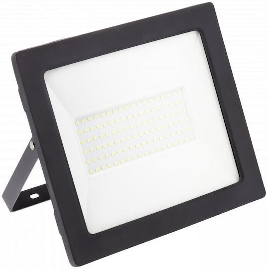 Gtv Στεγανός Προβολέας LED 100W Φυσικό Λευκό 4000K IP65