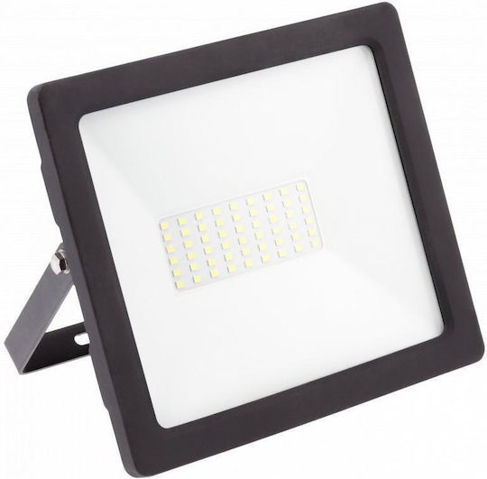 Gtv Στεγανός Προβολέας LED 70W Ψυχρό Λευκό 6400K IP65