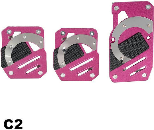 Autoline "C2" Pedalsatz Universal Rosa 3Stück