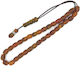Kompologadiko Horn Worry Beads with 33 Beads Brown