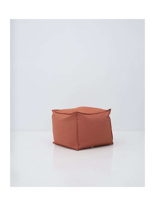 Waterproof Bean Bag Stool Poof Oia Rust 50x50x60cm