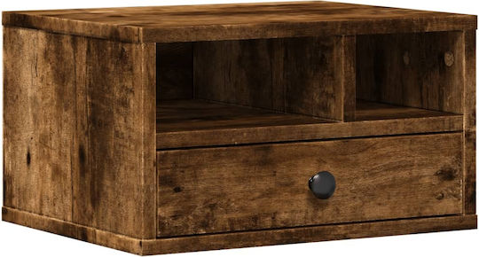 Printer Table Stand Smoked Oak 40x32x22.5 cm Treated Wood