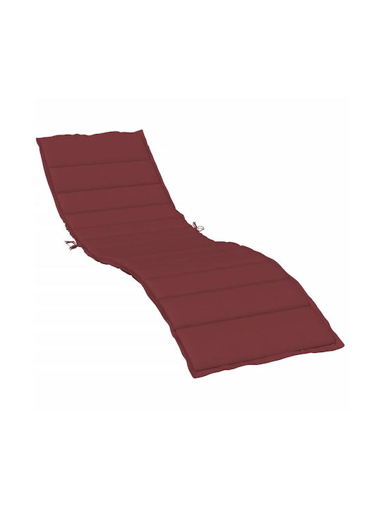 vidaXL Burgundy Melange Sunbed Cushion with Bac...