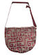 Aelia Anna Medium-sized Shoulder Beach Bag with Fuchsia Pattern