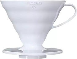 Hario Drip V60-02 Coffee Dripper Plastic White