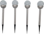 Uncle George Set of 4 Stake Solar Lights RGB with Photocell