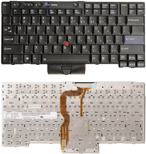 Laptop Keyboard for Lenovo t420 45n2118 45n2153 MP-08G36D0-387 45N2071 45N2141 45N2211 45N2036 45N2106 C9-89US MP-08G33US-387 0CE4FZ 45N2106AA MP-08G33US-442 Without Frame and English (US) Layout in Black Colour 40255US