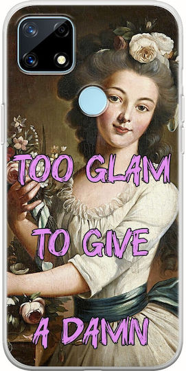 Vintage Lady Too Glam To Give A Damn Realme 7i Flexible Tpu Transparent Silicone