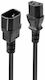 Lindy IEC C14 - IEC C13 Cable 0.5m Μαύρο 30320