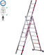 Triplu Scara combinata Aluminiu 3x10