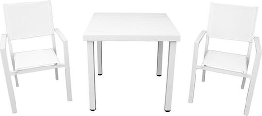 Garten- und Outdoor-Möbelset für kleinen Raum Madison 3 Stück Aluminium