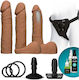 Doc Johnson Vaculock Harness με Διπλό Dildo σε Ροζ Χρώμα