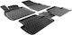 Perflex Set of Front and Rear Mats 4pcs Tray Type for Volkswagen Tiguan 08-16 Black