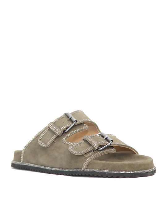 Sandale Casual Damă de Piele Anatomici Verzi