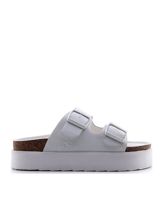 Women's Flat Sandals in White Color