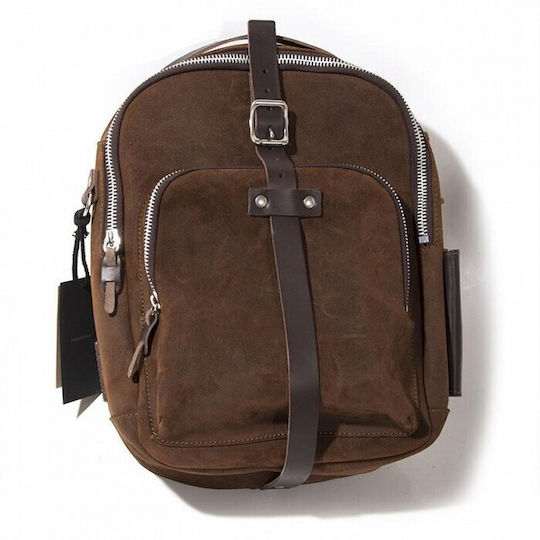 Unit Garage U033 Suede Colorado Brown Motorcycle Tank Bag with Straps 23lt