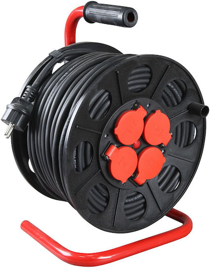 Jonex Waterproof Extension Reel Cord 3 x 1.5mm²/25m Black