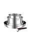 Tefal Ingenio Emotion Σετ Μαγειρικά Σκεύη από Ανοξείδωτο Ατσάλι Silver με Αντικολλητική Επίστρωση 5τμχ