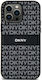 DKNY Leather Mono Stripe & Metal Logo Back Cover Silicon / Plastic Negru (Galaxy S24)