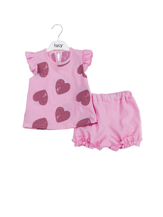 Senses Kinder Set mit Shorts Sommer 2Stück Pink