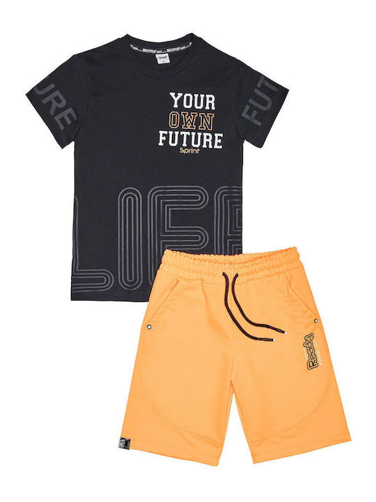 Sprint Kids Set with Shorts Summer 2pcs PORTOOKALI