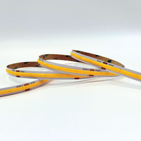 VK Lighting Ταινία LED 24V Θερμό Λευκό Φως 5m Τύπου COB