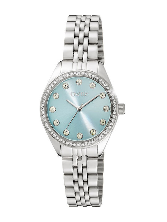 Oxette Amalfi Womens Watch 30mm Battery With Silver Metal Bracelet