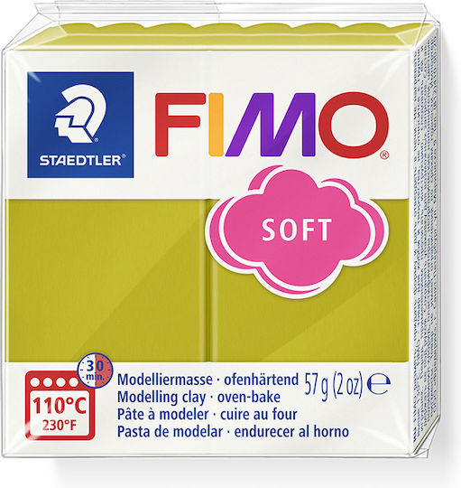 Staedtler Fimo-soft Πολυμερικός Πηλός Πράσινος 57gr 51 Beach Grass
