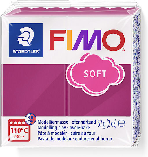 Staedtler Fimo-soft Πολυμερικός Πηλός Μωβ 57gr T23 Frozen Berry