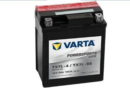 Varta Baterie Motocicleta TX7L-BS 100A cu Capacitatea 6Ah