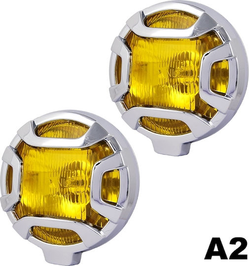 Autoline A2 Στρογγυλοί Προβολείς Αυτοκινήτου A2 Universal 12V 55W 8cm 2τμχ