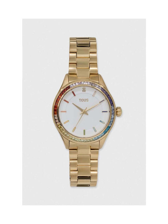 Tous Uhr mit Gold Metallarmband