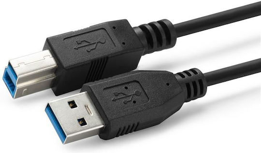 Microconnect USB 2.0 Cable USB-A male - USB-B male Μαύρο 1m USB3.0AB1B