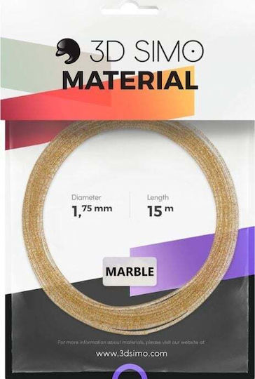 3DSimo PLA 3D Printer Filament 1.75mm μαρμάρινο 1τμχ (Refill)
