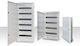 Sabaj Wandmontiert Rack-Schrank 71.5x24cm Weiß