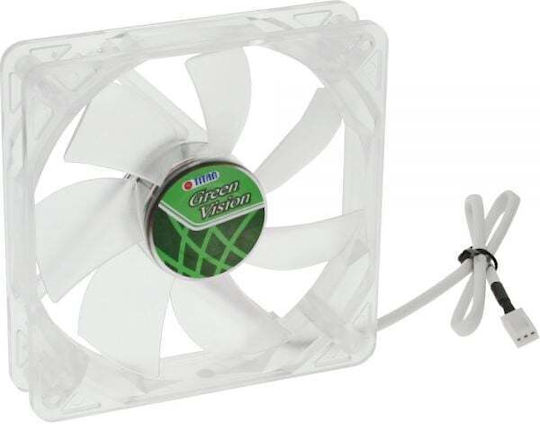 Titan TFD-33120L Case Fan (800rpm) with White Lighting and 3-Pin Connection White