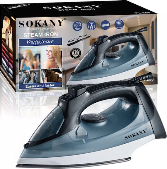 Sokany Σίδερο Ατμού 1600W με Κεραμική Πλάκα
