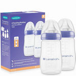 Lansinoh Plastic Bottle Anti-Colic with Silicone Nipple 2pcs