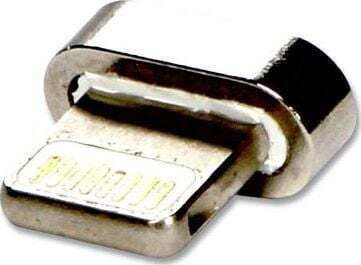 Reductor cablu magnetic USB 2.0 cu capăt Lightning-m, reducere 0, argintiu