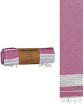 Summertiempo Purple Cotton Beach Towel 180x90cm